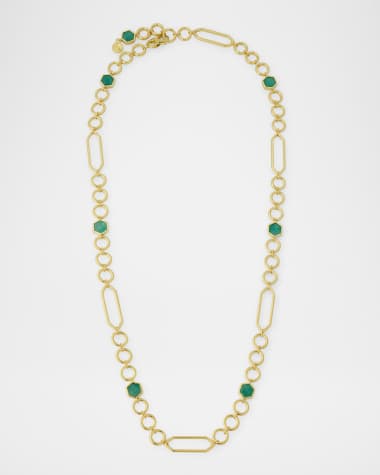Dominique Cohen 18K Yellow Gold Clyde Emerald Chain Necklace