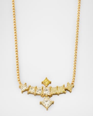 Dominique Cohen 18K Yellow Gold Yellow Diamond Thunderbird Choker Necklace