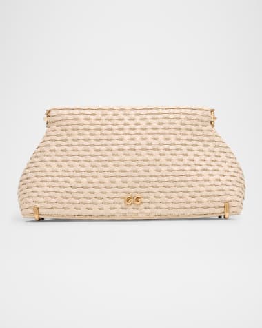 Cult Gaia Lillia Mini Woven Clutch Bag