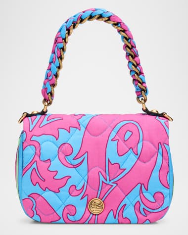 Etro Bond XS Sea-Print Quilted Shoulder Bag