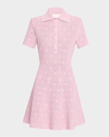 Givenchy Logo Fit-Flare Mini Polo Dress