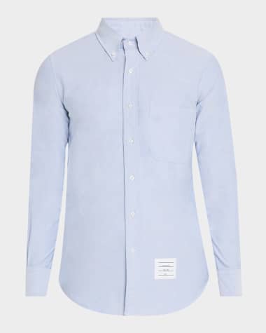 Thom Browne Men's Oxford Back-Stripe Sport Shirt