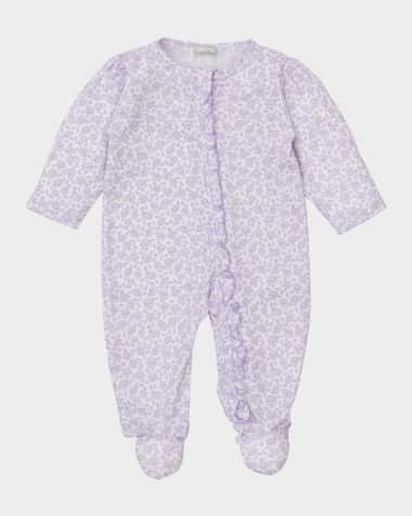 Kissy Kissy Girl's Summer Gardens Zip Up Footie, Size Newborn-9M