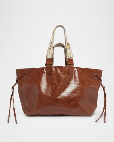 Isabel Marant Wardy Double-Handle Leather Tote Bag