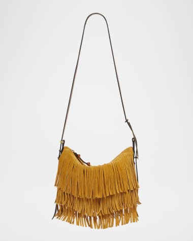 Isabel Marant Leyden Mini Fringe Suede Shoulder Bag