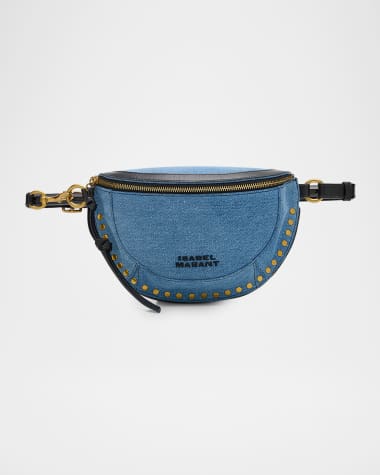 Isabel Marant Skano Oskan Studded Denim Belt Bag