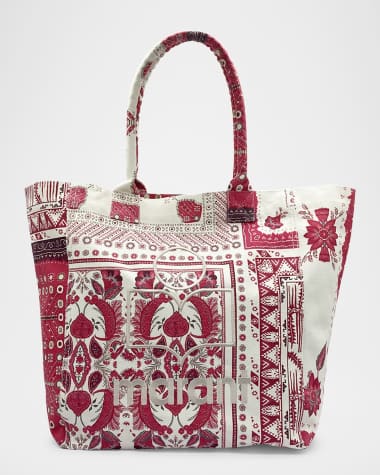 Isabel Marant Yenky Small Paisley Printed Canvas Tote Bag