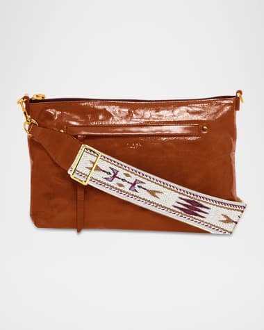 Isabel Marant Nessah Zip Leather Crossbody Bag
