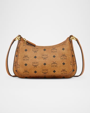 MCM Aren Small Visetos Zip Shoulder Bag