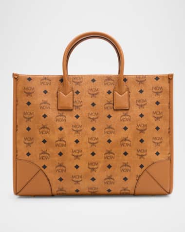 MCM Munchen Large Visetos Tote Bag