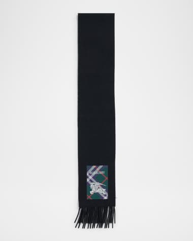Burberry Men's Cashmere Scarf with EKD Label