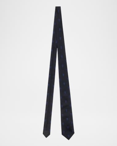 Burberry Men's B Shield Silk Tie, 7cm