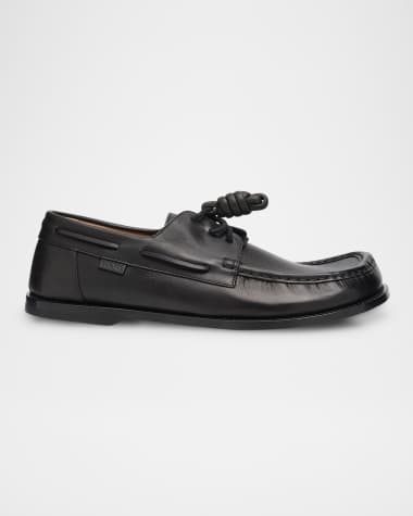Loewe Men's Campo Leather Boat Shoes
