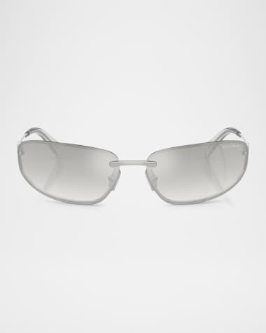 Miu Miu A50S Rimless Oval Metal Sunglasses