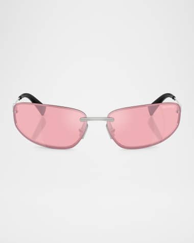 Miu Miu A50S Rimless Oval Metal Sunglasses