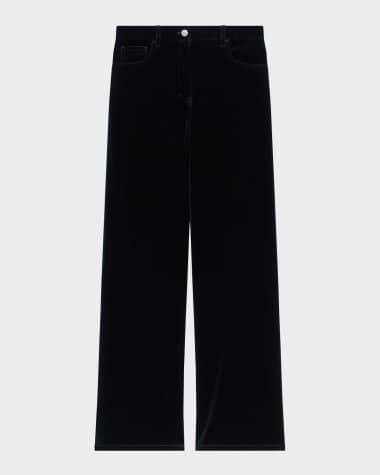 Theory Relaxed Straight Velvet Jeans