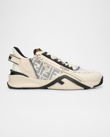Fendi Men's Flow Mixed Media Low-Top Sneakers