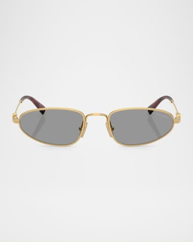 Miu Miu Logo Metal Oval Sunglasses