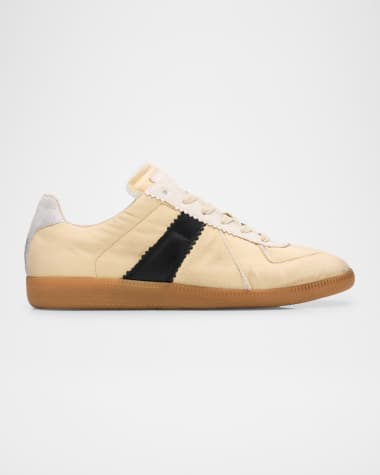 Maison Margiela Men's Replica Textile and Leather Low-Top Sneakers