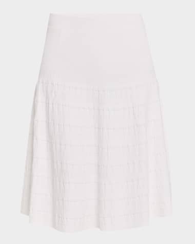 TSE Cashmere A-Line Textured Knit Skirt