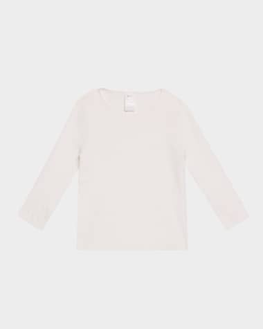 TSE Cashmere Ribbed 3/4-Sleeve Top
