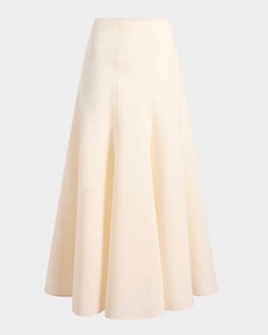 Khaite Lenno Paneled Midi Trumpet Skirt