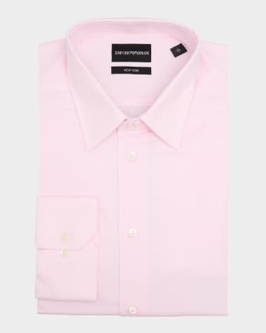 Emporio Armani Men's Cotton Micro-Dot Dress Shirt