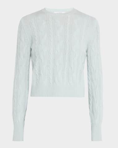 La Ligne Cashmere Shrunken Cable-Knit Sweater