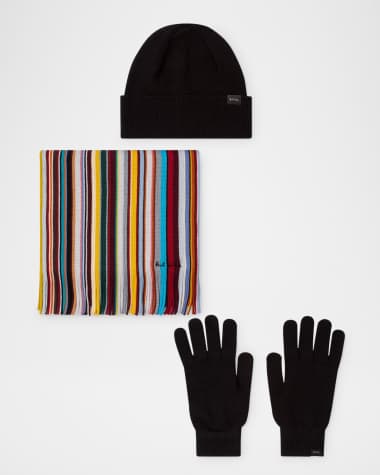 Paul Smith Men's Scarf, Beanie and Glove Gift Set