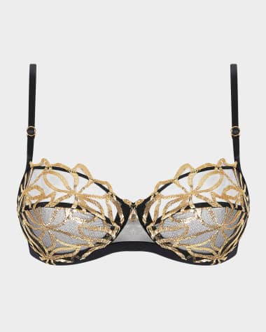 Lise Charmel Eclats D'Or Metallic Embroidered Demi Bra