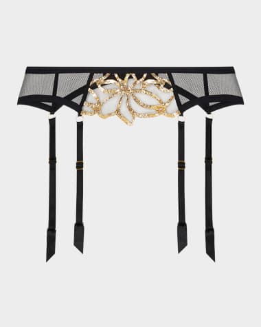 Lise Charmel Eclats D'Or Embroidered Suspender Belt
