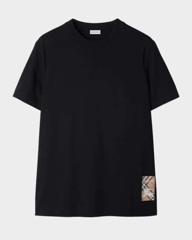 Burberry Men's Check Label T-Shirt