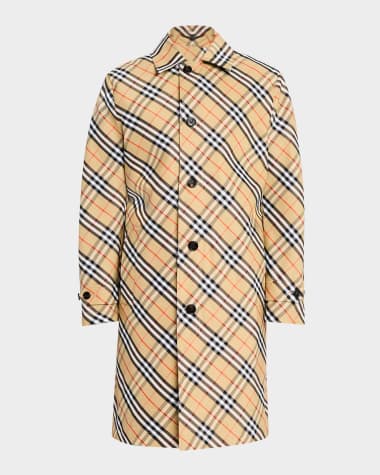 Burberry Men's Check Topcoat