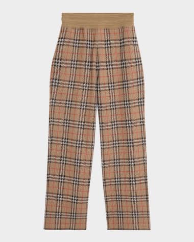 Burberry Men's Check Jersey Pull-On Trousers