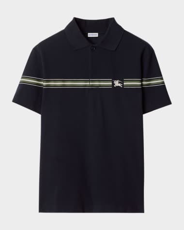 Burberry Men's Striped EKD Polo Shirt