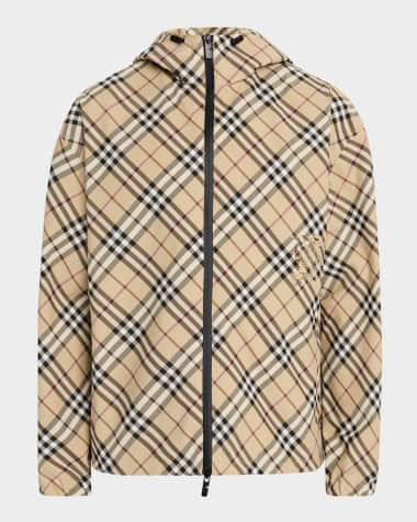 Burberry Men's Check Twill Anorak