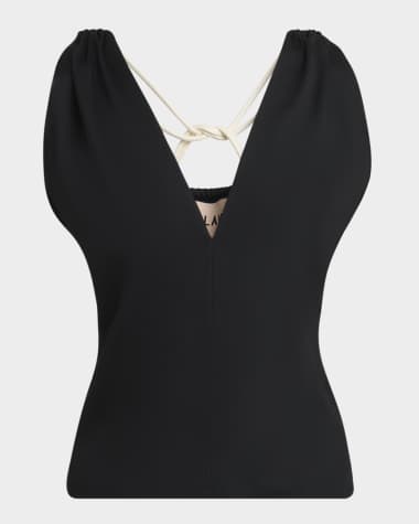 Plan C V-Neck Strappy Tank Top
