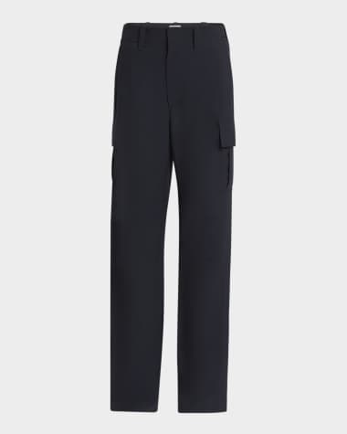 Bottega Veneta Cargo Fine Wool Wide Leg Trousers