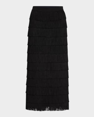 DOROTHEE SCHUMACHER Emotional Essence II Fringe Tiered Midi Skirt