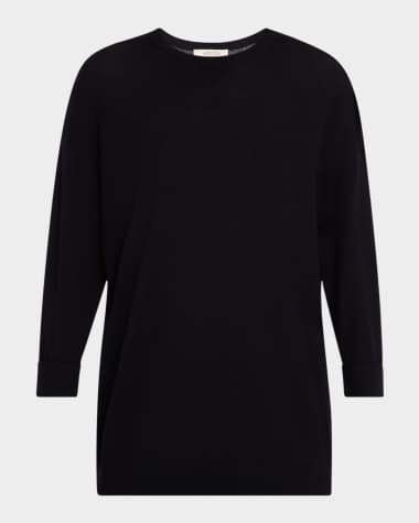 DOROTHEE SCHUMACHER Mix And Match Crewneck Merino Wool Pullover