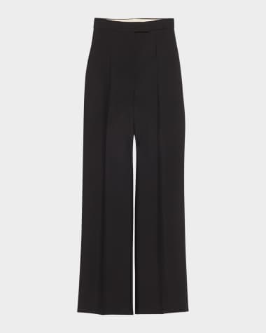 McQueen High-Rise Wide-Leg Wool Trousers