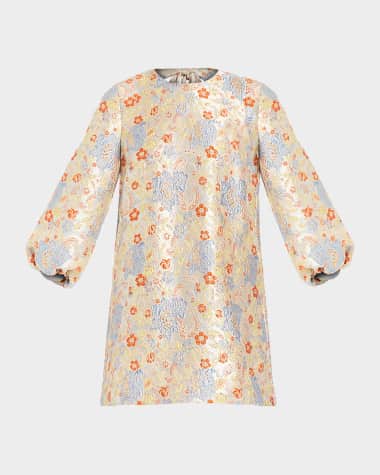 Mestiza New York Rosanna Metallic Floral Jacquard Mini Dress