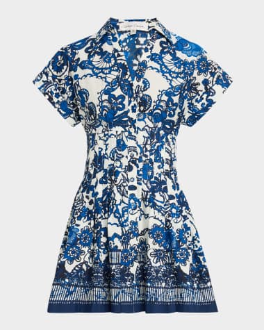 Cara Cara Nash Printed Button-Front Mini Dress