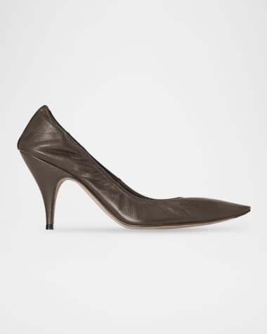 THE ROW Liisa Lambskin Leather Pumps