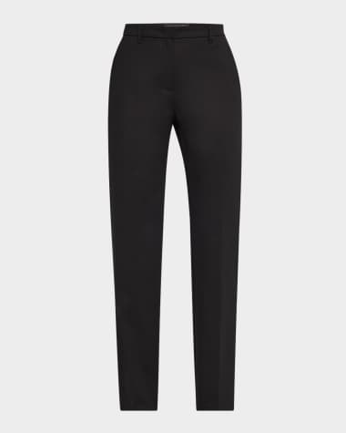 Emporio Armani Mid-Rise Straight-Leg Trousers