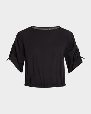 Emporio Armani Ruched-Sleeve Blouse