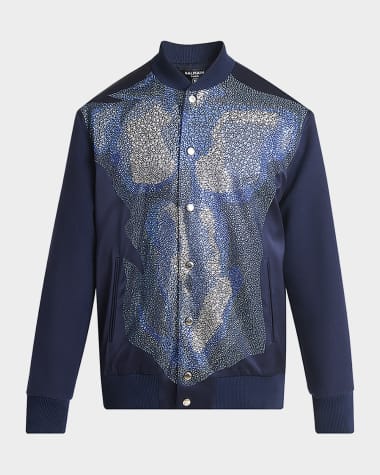 Balmain Men's Crystal Bomber Jacket