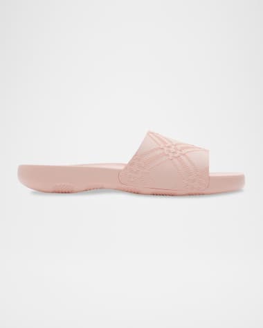 Burberry Dive Embossed Check Pool Sandals