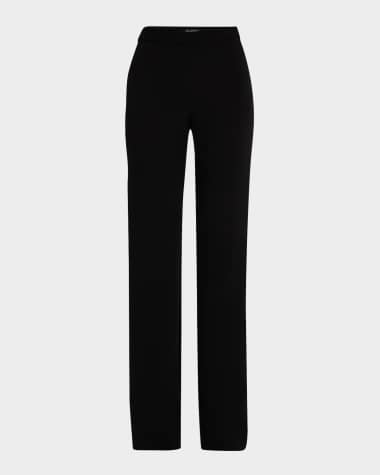 Badgley Mischka Collection Straight-Leg Crepe Pants