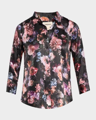 L'Agence Dani Floral Silk Blouse